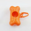Dog Poop Bag Dispenser Bone Shaped with Bags (Orange)