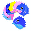 HAIZID Cute Cartoon Waterproof Silicone Children Swimming Cap(Shark Tooth Pink)