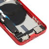 iPhone 12 Mini Red Battery Back Cover Assembly with Side Keys & Camera Lens