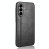 For Samsung Galaxy A56 5G Cow Pattern Sewing Card Bag Phone Case(Black)