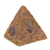 Large Aquarium Resin Pyramid Fish Shrimp Hiding Cave Ornament 12x13cm
