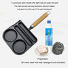 2 In 1 Multifunctional Frying Pan Breakfast Pan Household Cast Iron Roasting Sausage Skillet(Frying Meat Model)