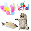 28-Piece Cat Toy Set | Feather Mice, Balls & Sisal Scratcher