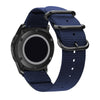 Washable Nylon Canvas Watchband, Band Width:18mm(Dark Blue with Black Ring Buckle)