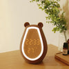 Bear Alarm Clock LED Digital Silent Bedside Lamp Bluetooth Speaker USB Charging Children Cartoon Night Light(Bluetooth Version)
