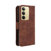 For Realme C75 4G Skin Feel Calf Texture Card Slots Leather Phone Case(Brown)