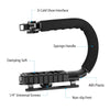 PULUZ U/C Shape Portable Handheld DV Bracket Stabilizer + LED Fill Light Kit with Cold Shoe Tripod Head for All SLR Cameras and Home DV Camera
