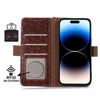 For Samsung Galaxy A36 Ostrich Pattern Genuine Leather RFID Phone Case(Coffee)