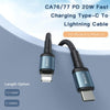 Yesido CA77 20W USB-C / Type-C to 8 Pin Charging Cable, Length: 2m