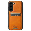 For Samsung Galaxy S25 5G Suteni H15  Oil Eax Leather Detachable Wallet Back Phone Case(Khaki)