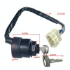 For Kawasaki ATV/UTV Starter Power Ignition Switch Key Lock(Black)