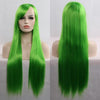 Anime Cosplay Role Playing Color Wig COS Harajuku Style 80cm Long Straight Hair(Green)