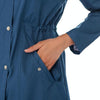 Casual  Women Waterproof Waist Hooded Long Coat, Size:XL (Black)