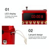 Portable Rechargeable FM Radio Receiver Speaker, Support USB / TF Card / Music MP3 Player(Red)