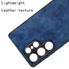 For Samsung Galaxy S25 Ultra 5G Cow Pattern Sewing Back Cover Phone Case(Blue)