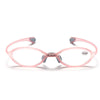 Portable Magnifying Glass Presbyopic Glasses Silicone Anti-Blue Light Reading Glasses, Degree: +150(Pink)