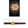SKMEI 9229 Men Automatic Skeleton Mechanical Watch Thorough Bottom Student Watch(Rose Gold Shell Black Face)