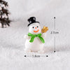 5pcs Christmas Decoration Accessories Micro Landscape Christmas Gift Resin Small Ornament, Style: Christmas Snowman No.8