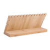 Bamboo Wood Multi-slot L-shaped Jewelry Storage Display Stand(Beige Suede)