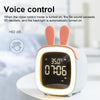 Cartoon Deer Shape Children Snooze Multifunctional USB Rechargeable Student LED Alarm Clock(Orange)