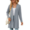 Autumn And Winter Women Button Long Sleeve Loose Cardigan Jacket, Size: S(Gray Blue)