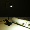 3W 360 Degree Rotation USB Metal Flexible Neck LED Light with Switch & Clip (White Light Black)