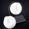 Soft Silicone Simulation Ear Model Practice Display Props, Style:Left Ear(White)