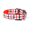LED Dog Collar, Red Plaid, Small, USB Rechargeable