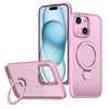 For iPhone 15 Plus Wing Series Gen2 MagSafe Metal Ring Holder Phone Case(Pink)