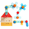 Wooden Multifunction Toolbox Early Learning Disassembly Nut Tool Basket Children Educational Toy(Colorful)