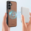 For Samsung Galaxy S23 FE 5G LC.IMEEKE Magsafe Phone Case(Brown)