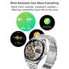 MT55 1.43 inch AMOLED HD Screen Ultra-thin Smart Call Health Watch, Leather Strap(Black Brown)