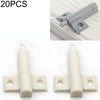 20 PCS Aircraft Shape Back Buffer Cabinet Door Anticollision Damper Shock Absorber(White)