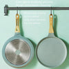 Non-Adhesive Pan Cake Crust Omelette Breakfast Pancake Pan, Colour: Green 28cm