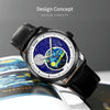SKMEI 2115 Multifunctional Men Outdoor 30M Waterproof Moon Phase Quartz Watch(Silver)