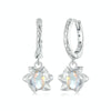 S925 Sterling Silver Platinum-plated Lotus Earrings(BSE998)