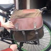Outdoor Travel Storage Bag Mountain Bike Bicycle Canvas Backpack(Army Green)