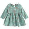 Girl Dress Children Dress Girls Long Sleeve Plaid Dress Soft Cotton Summer Princess Dresses Baby Girls Clothes, Size:120cm(Bean Green Bow Tie)