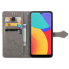 For Alcatel 1L 2021 Mandala Flower Embossed Horizontal Flip Leather Case with Holder & Three Card Slots & Wallet & Lanyard(Gray)