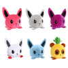 2 PCS Cute Plush Flip Toy Double-Sided Doll(Gray Ear Rabbit)