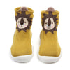 D2201 Children Cartoon Tube Floor Socks Knitted Soft Bottom Baby Shoes Socks, Size: 24-25(Yellow Lion)