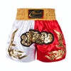 ZhuoAo Muay Thai/Boxing/Sanshou/Fighting Shorts for Men and Women, Size:XL(Yellow Waist Stitching)