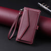 For Redmi 11A 4G Global Wallet Multi-card Slot Leather Phone Case with Lanyard(Wine Red)