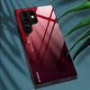 For Samsung Galaxy S25 Ultra 5G Gradient Color Glass Phone Case(Red Black)