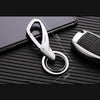 JOBON ZB-197 Car Waist Hanging Keychain Double Ring Metal Keychain(Black)