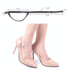 1 Pair High Heels Prevent Heel Drop Shoe Strap(Mirror Black)