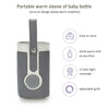027 Leather Insulated Baby Bottle Cover Heating Bottle Bag, Size: Free Size(Dark Gray)