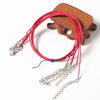 100 PCS Crystal Pendant Necklace Rope Jewelry Lanyard(Red)