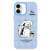 For iPhone 16 Plus Skin Feeling Jelly TPU Hybrid PC Phone Case(Puppy Blue)