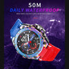 SMAEL 8060 Waterproof Sports Alloy Men Watch Luminous Display HD Mirror Watch(Red)